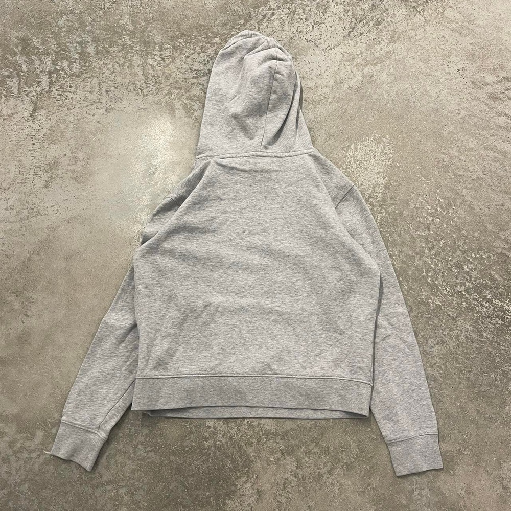 Aeropostale Vintage Y2K Grey Floral Embroidered Boxy Pullover Hoodie Womens M - Picture 3 of 6